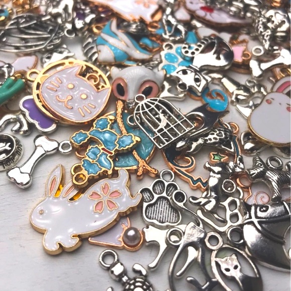 56 PET & Animal CHARMS  Bracelets Keychains Jump Rings DIY Jewelry Making Bundle - Picture 12 of 13